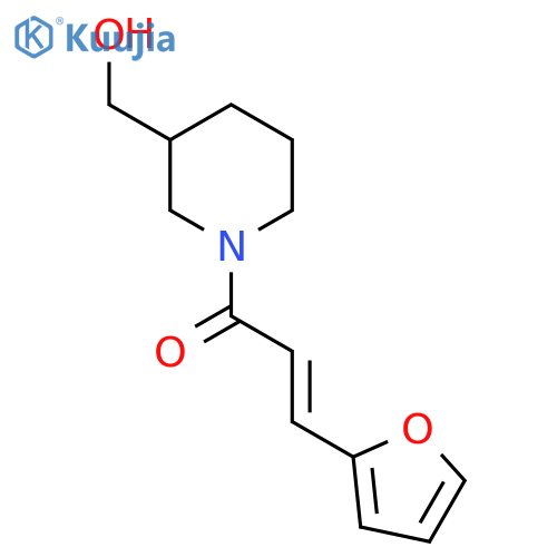 (2E)-3-(furan-2-yl)-1-[3-(hydroxymethyl)piperidin-1-yl]prop-2-en-1-one structure