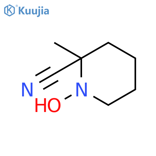 1-hydroxy-2-methyl-2-Piperidinecarbonitrile structure