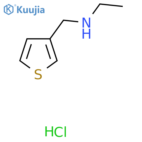 N-(thiophen-3-ylmethyl)ethanamine;hydrochloride structure