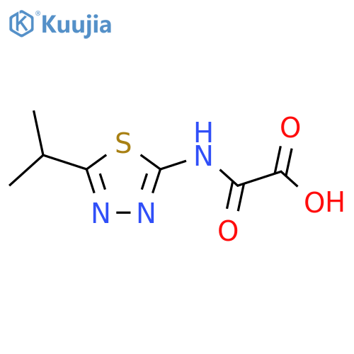(5-Isopropyl-1,3,4-thiadiazol-2-yl)amino(oxo)acetic acid structure