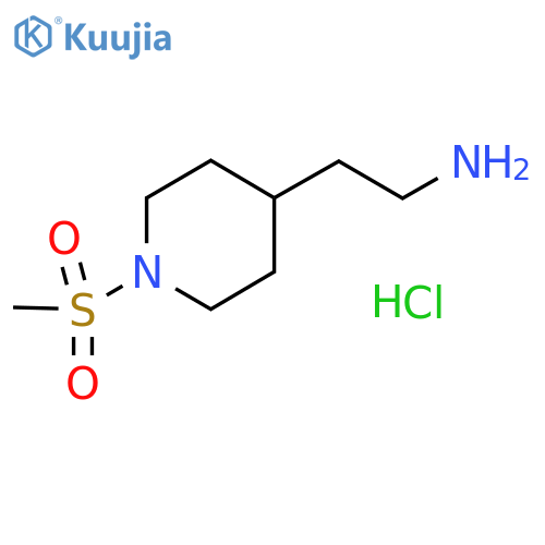 2-(1-Methanesulfonyl-piperidin-4-yl)-ethylamine hydrochloride structure