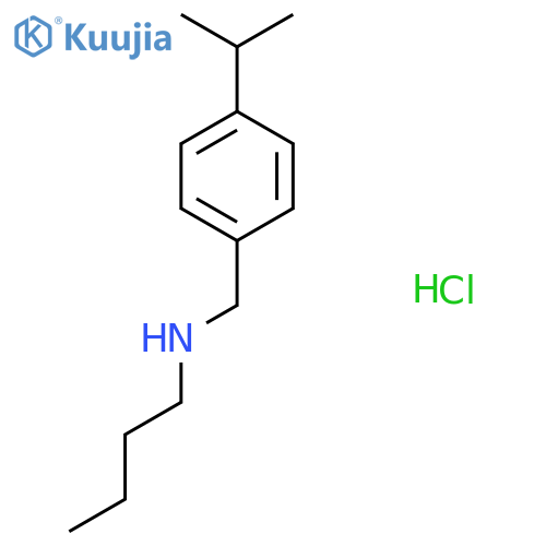 Butyl({[4-(propan-2-yl)phenyl]methyl})amine hydrochloride structure