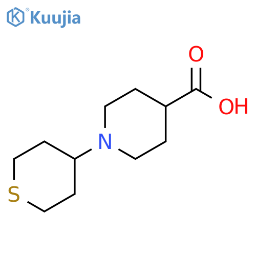 1-(tetrahydro-2H-thiopyran-4-yl)piperidine-4-carboxylic acid structure