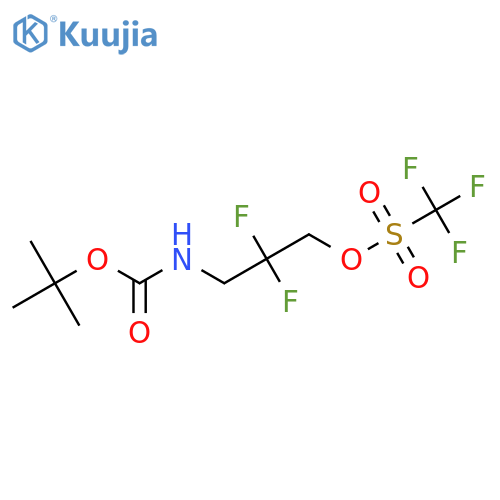 tert-butyl N-[2,2-difluoro-3-(trifluoromethanesulfonyloxy)propyl]carbamate structure
