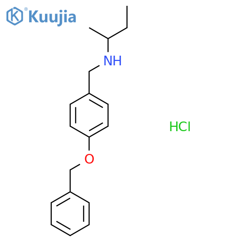 {[4-(Benzyloxy)phenyl]methyl}(butan-2-yl)amine hydrochloride structure