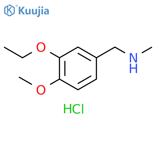 (3-ethoxy-4-methoxyphenyl)methyl(methyl)amine hydrochloride structure