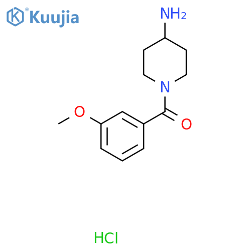 (4-Aminopiperidin-1-yl)(3-methoxyphenyl)methanone hydrochloride structure