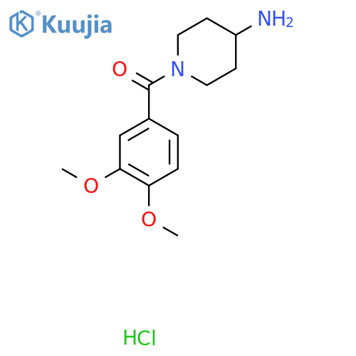 (4-amino-1-piperidyl)-(3,4-dimethoxyphenyl)methanone;hydrochloride structure