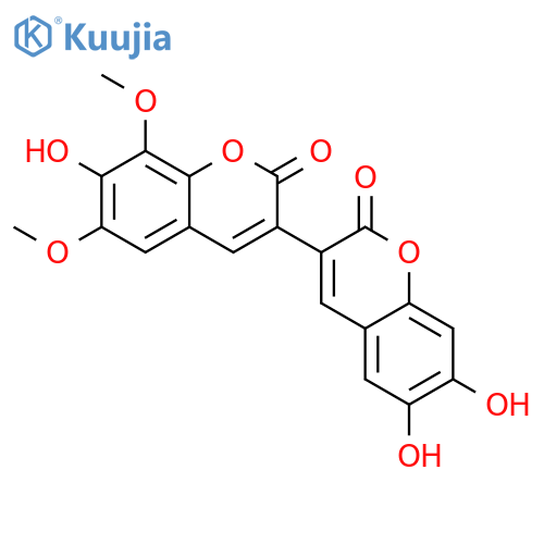 7,6',7'-trihydroxy-6,8-dimethoxy-3,3'-bicoumarin structure