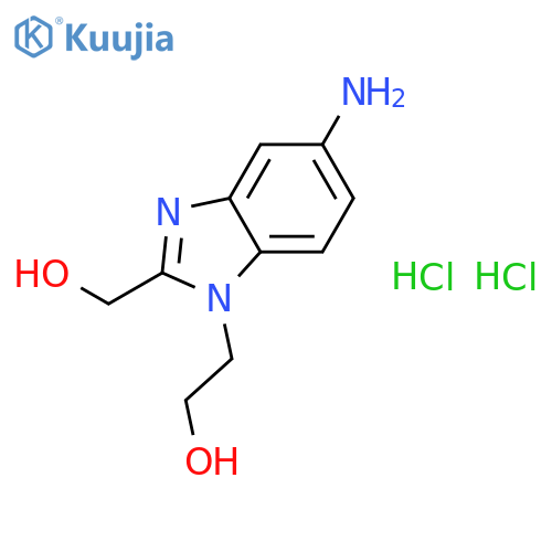 2-(5-Amino-2-hydroxymethyl-benzoimidazol-1-yl)-ethanol dihydrochloride structure