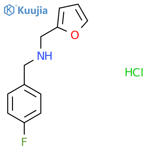(4-Fluoro-benzyl)-furan-2-ylmethyl-amine hydrochloride structure