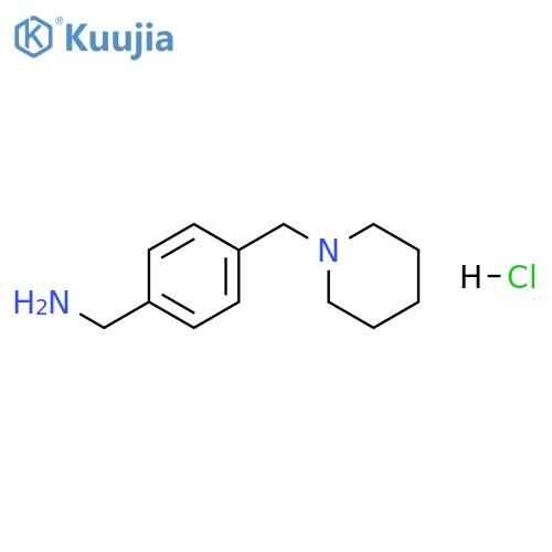 (4-(piperidin-1-ylmethyl)phenyl)methanamine hydrochloride structure