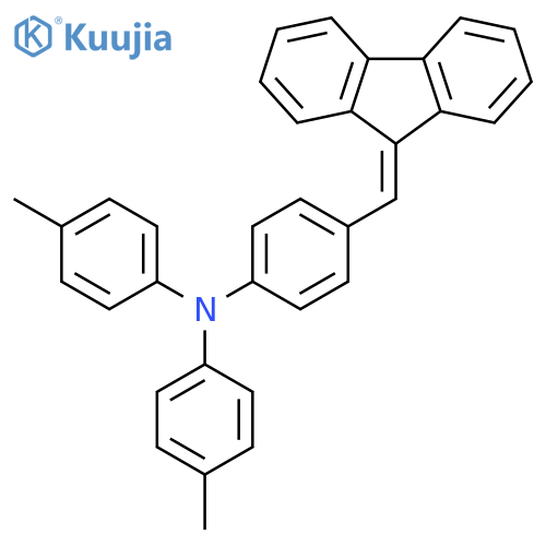 Benzenamine, 4-(9H-fluoren-9-ylidenemethyl)-N,N-bis(4-methylphenyl)- structure
