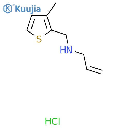 [(3-Methylthiophen-2-yl)methyl](prop-2-en-1-yl)amine hydrochloride structure