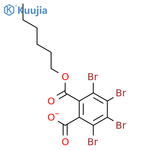 1,2-Benzenedicarboxylic acid, 3,4,5,6-tetrabromo-, monohexyl ester structure