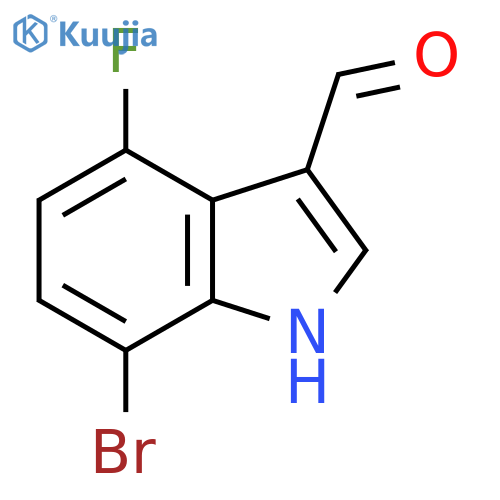 7-Bromo-4-fluoro-1H-indole-3-carbaldehyde structure