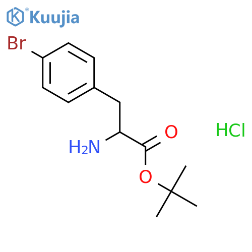 DL-Phenylalanine, 4-bromo-, 1,1-dimethylethyl ester, hydrochloride structure