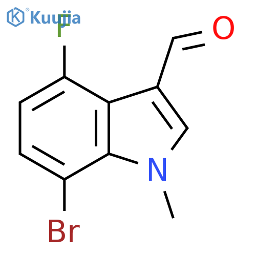 7-Bromo-4-fluoro-1-methyl-1H-indole-3-carbaldehyde structure