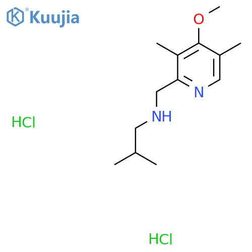 N-(4-Methoxy-3,5-dimethylpyridin-2-yl)methyl-2-methylpropan-1-amine dihydrochloride structure