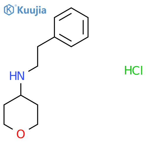 N-(2-Phenylethyl)oxan-4-amine;hydrochloride structure