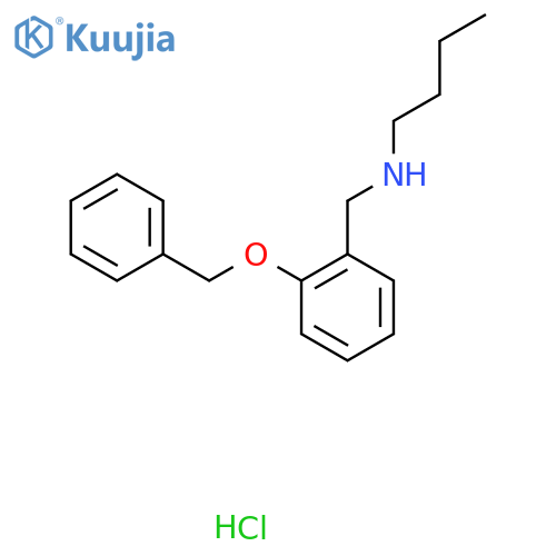 {[2-(Benzyloxy)phenyl]methyl}(butyl)amine hydrochloride structure