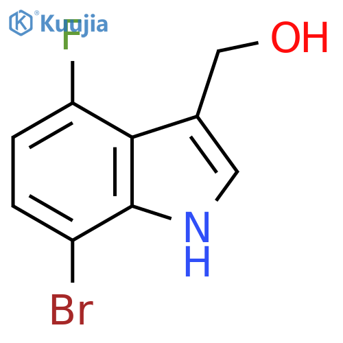 (7-Bromo-4-fluoro-1H-indol-3-yl)methanol structure