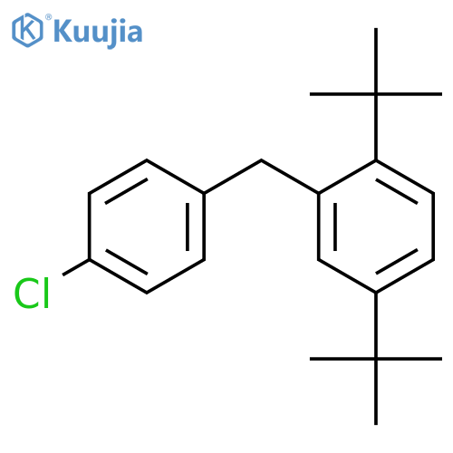 Benzene, 2-[(4-chlorophenyl)methyl]-1,4-bis(1,1-dimethylethyl)- structure