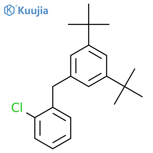 Benzene, 1-[(2-chlorophenyl)methyl]-3,5-bis(1,1-dimethylethyl)- structure