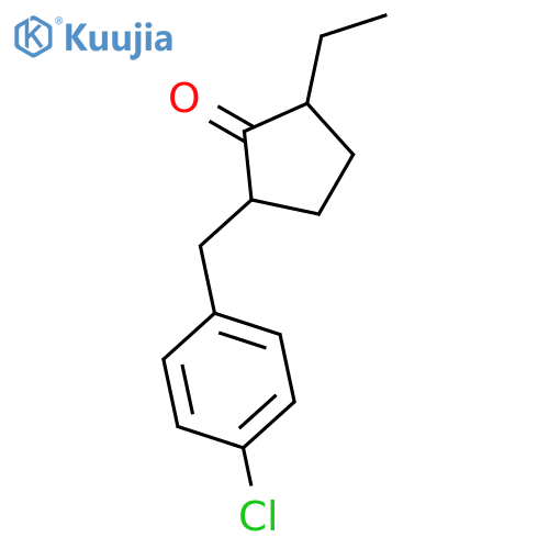 Cyclopentanone, 2-[(4-chlorophenyl)methyl]-5-ethyl- structure