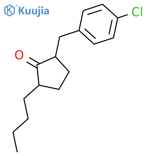 Cyclopentanone, 2-butyl-5-[(4-chlorophenyl)methyl]- structure