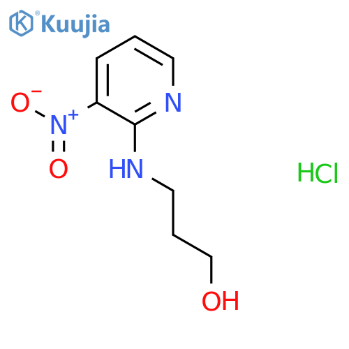 3-[(3-Nitropyridin-2-yl)amino]propan-1-ol hydrochloride structure