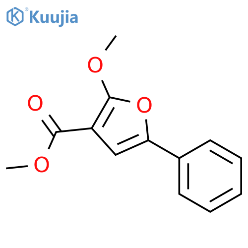 3-Furancarboxylic acid,2-methoxy-5-phenyl-, methyl ester structure