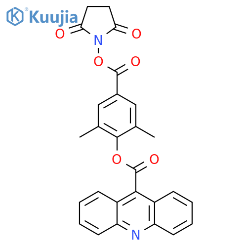 2’,6’-Dimethylcarbonylphenyl 9-Acridinecarboxylate 4’-NHS Ester structure