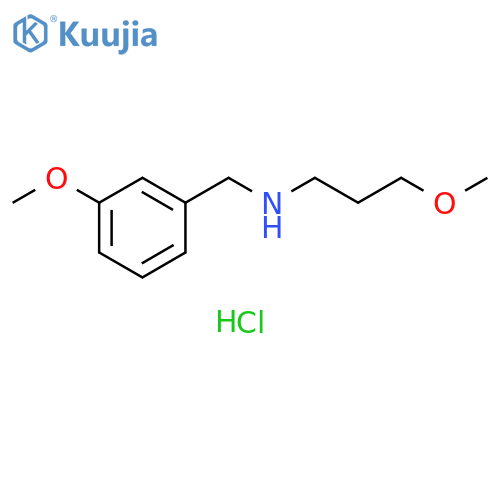 (3-methoxybenzyl)(3-methoxypropyl)amine hydrochloride structure