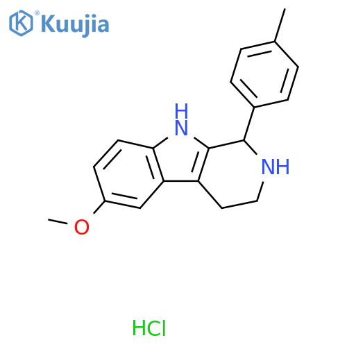 6-Methoxy-1-(4-methylphenyl)-2,3,4,9-tetrahydro-1H-pyrido[3,4-b]indole;hydrochloride structure