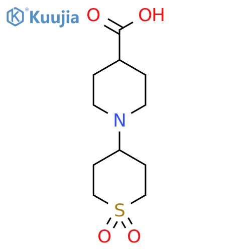 1-(1,1-dioxidotetrahydro-2H-thiopyran-4-yl)piperidine-4-carboxylic acid structure