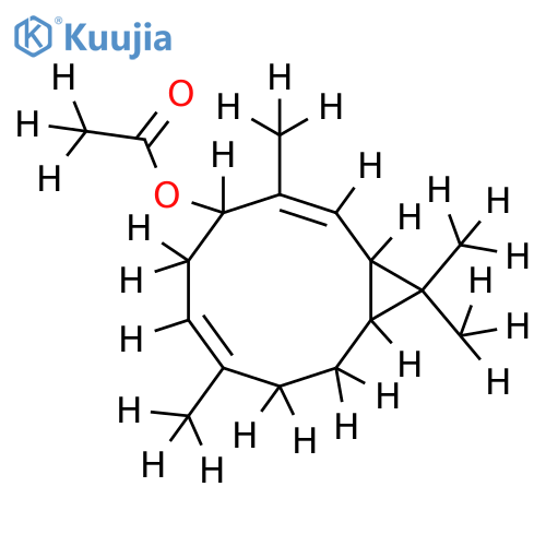 (+)-cis-3beta-acetoxybicyclogermacra-1(10)(E),4(E)-diene structure