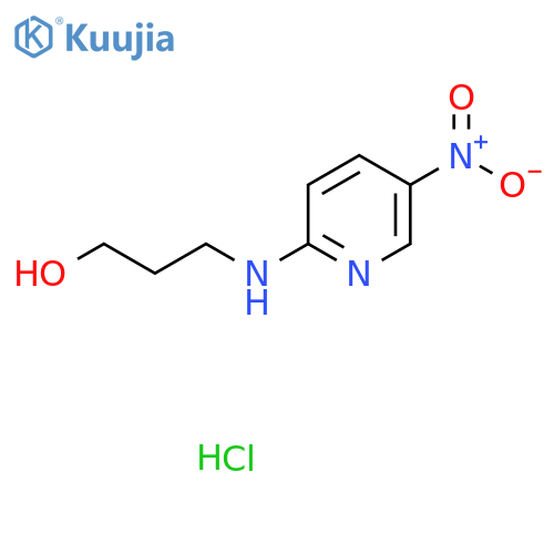 3-(5-Nitropyridin-2-yl)aminopropan-1-ol hydrochloride structure
