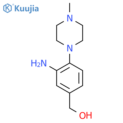 3-Amino-4-(4-methylpiperazin-1-yl)phenylmethanol structure