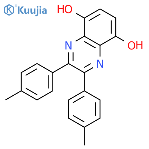 5,8-Quinoxalinediol, 2,3-bis(4-methylphenyl)- structure