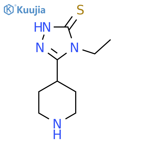 4-ethyl-5-(piperidin-4-yl)-4H-1,2,4-triazole-3-thiol structure