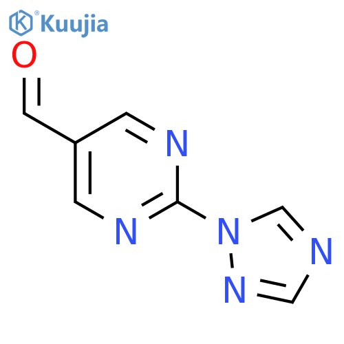 2-(1H-1,2,4-triazol-1-yl)pyrimidine-5-carbaldehyde structure