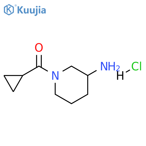 1-(cyclopropylcarbonyl)-3-piperidinamine hydrochloride structure