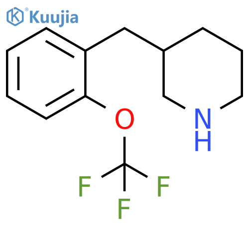 3-{2-(trifluoromethoxy)phenylmethyl}piperidine structure