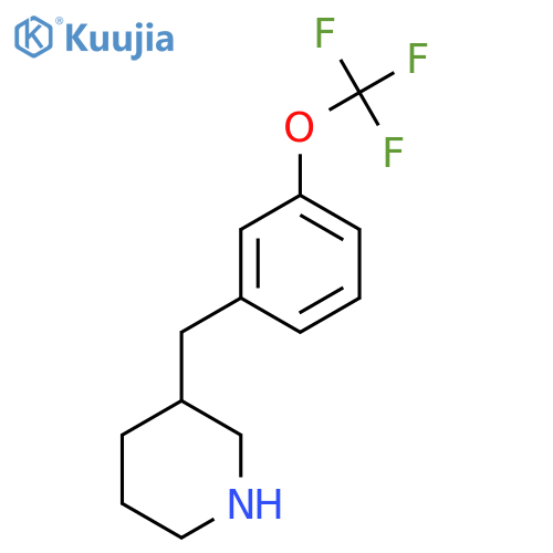 3-{3-(trifluoromethoxy)phenylmethyl}piperidine structure