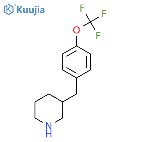 3-{4-(trifluoromethoxy)phenylmethyl}piperidine structure