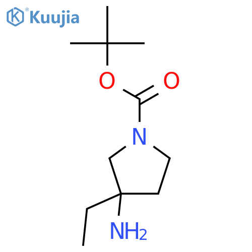 tert-butyl 3-amino-3-ethylpyrrolidine-1-carboxylate structure