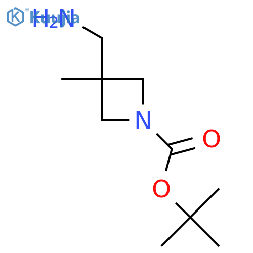 Tert-butyl 3-(aminomethyl)-3-methylazetidine-1-carboxylate structure