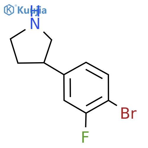 3-(4-Bromo-3-fluorophenyl)pyrrolidine structure