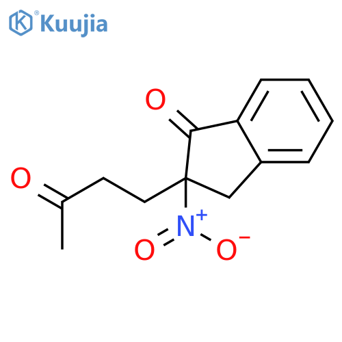 1H-Inden-1-one, 2,3-dihydro-2-nitro-2-(3-oxobutyl)- structure